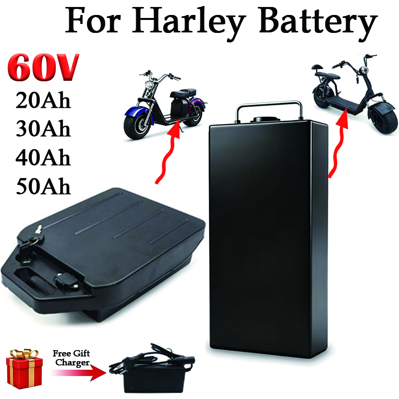 For Harley Battery 60V 20Ah 30 - 60V 50Ah Electric Scooter Battery 评论和价格